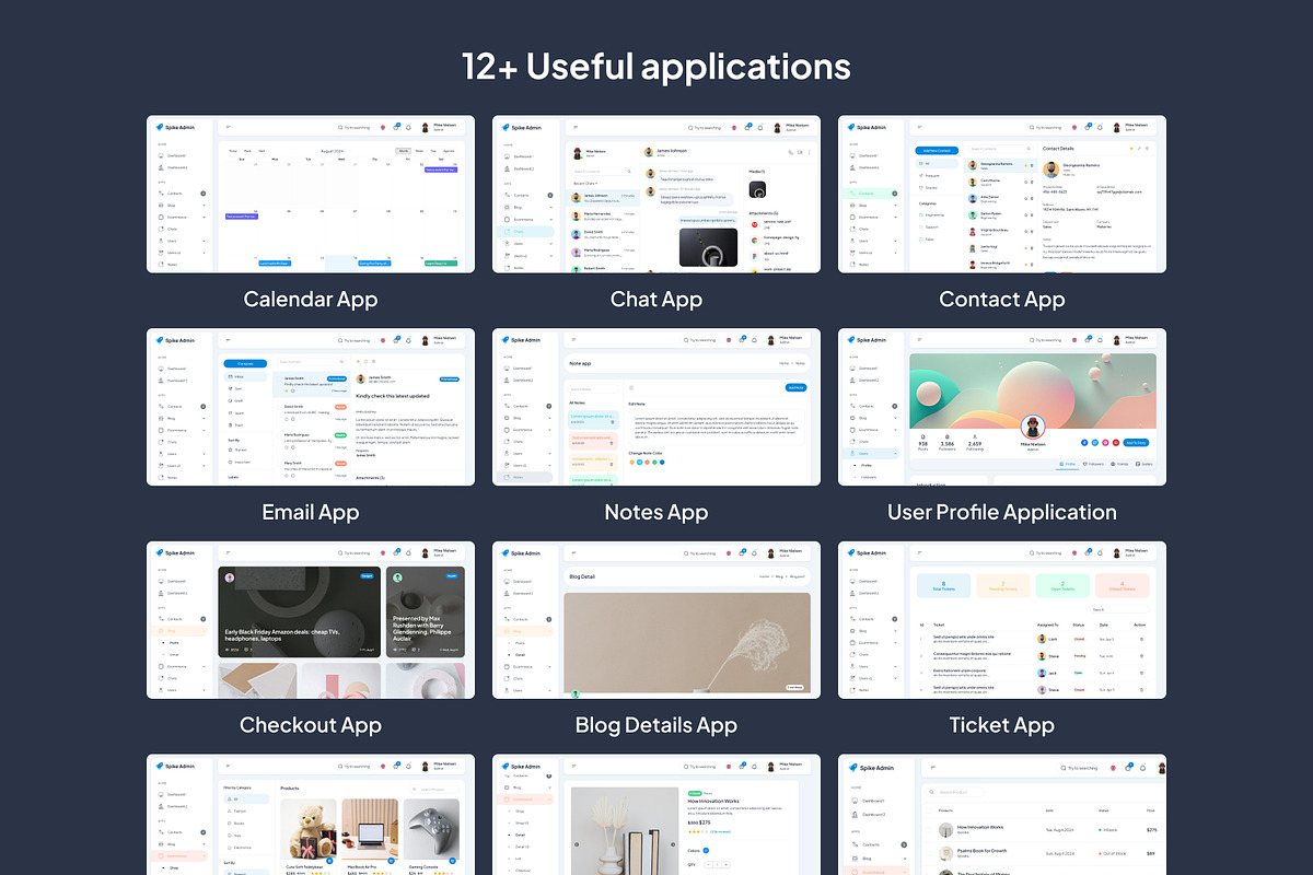 Spike Next Js Admin Template preview 5