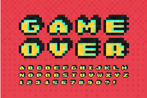 Pixel vector alphabet design, an Object Illustration by RevelStockart
