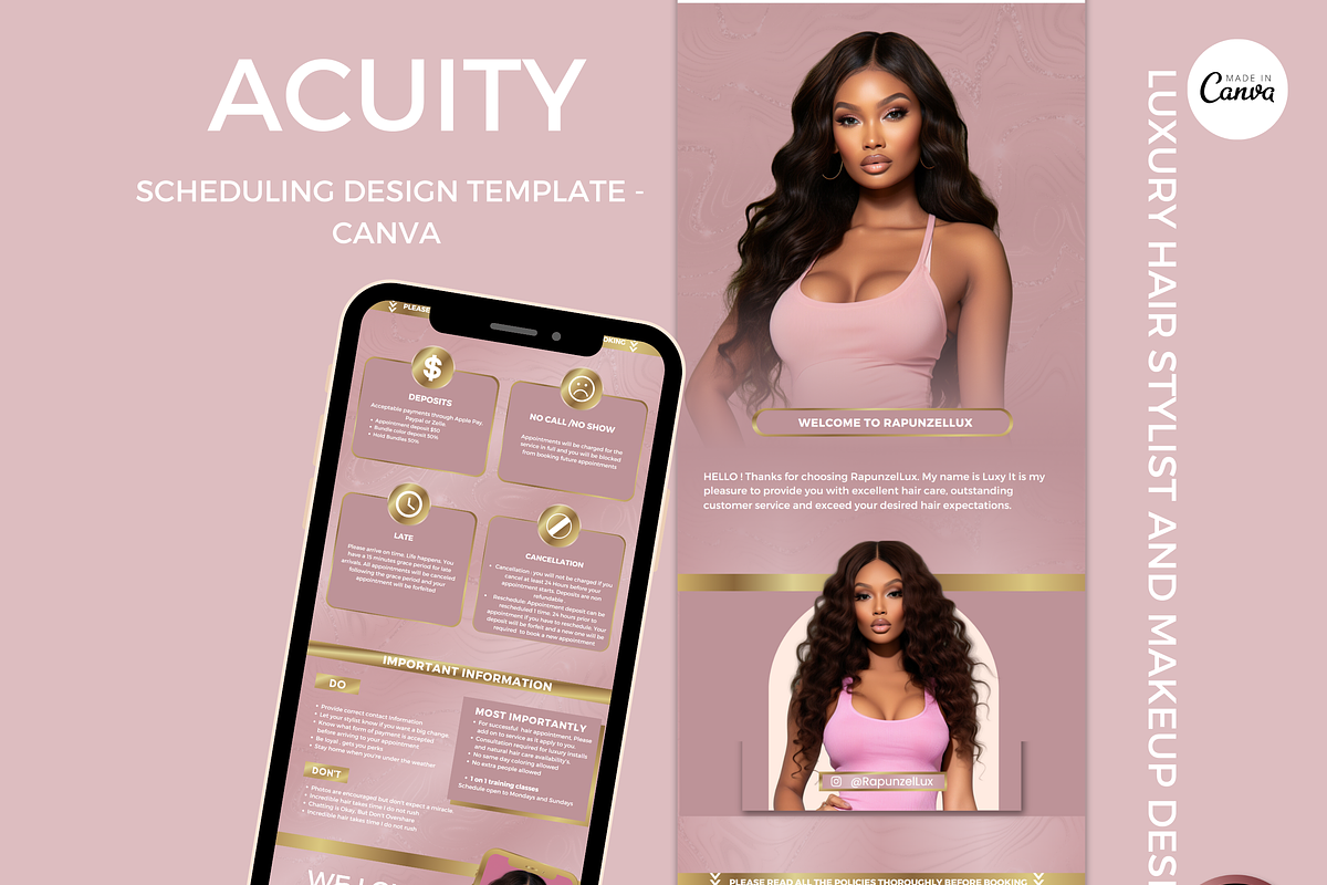 Hair Acuity Scheduling Site canva, a Squarespace Template by Foedesigner (Photo 1 of 7)