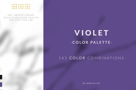 Color Palette Swatches violet, a Palette Add-On by Greek fonts by nantia.co