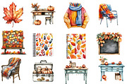 Autumn Back to School Clipart, a Seasonal Illustration by Designworld (Thumbnail 2 of 6)