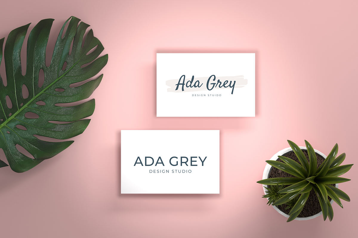 Pink and Navy Logo Template Canva, a Branding & Logo Template by Joanna Lane Designs (Photo 3 of 3)