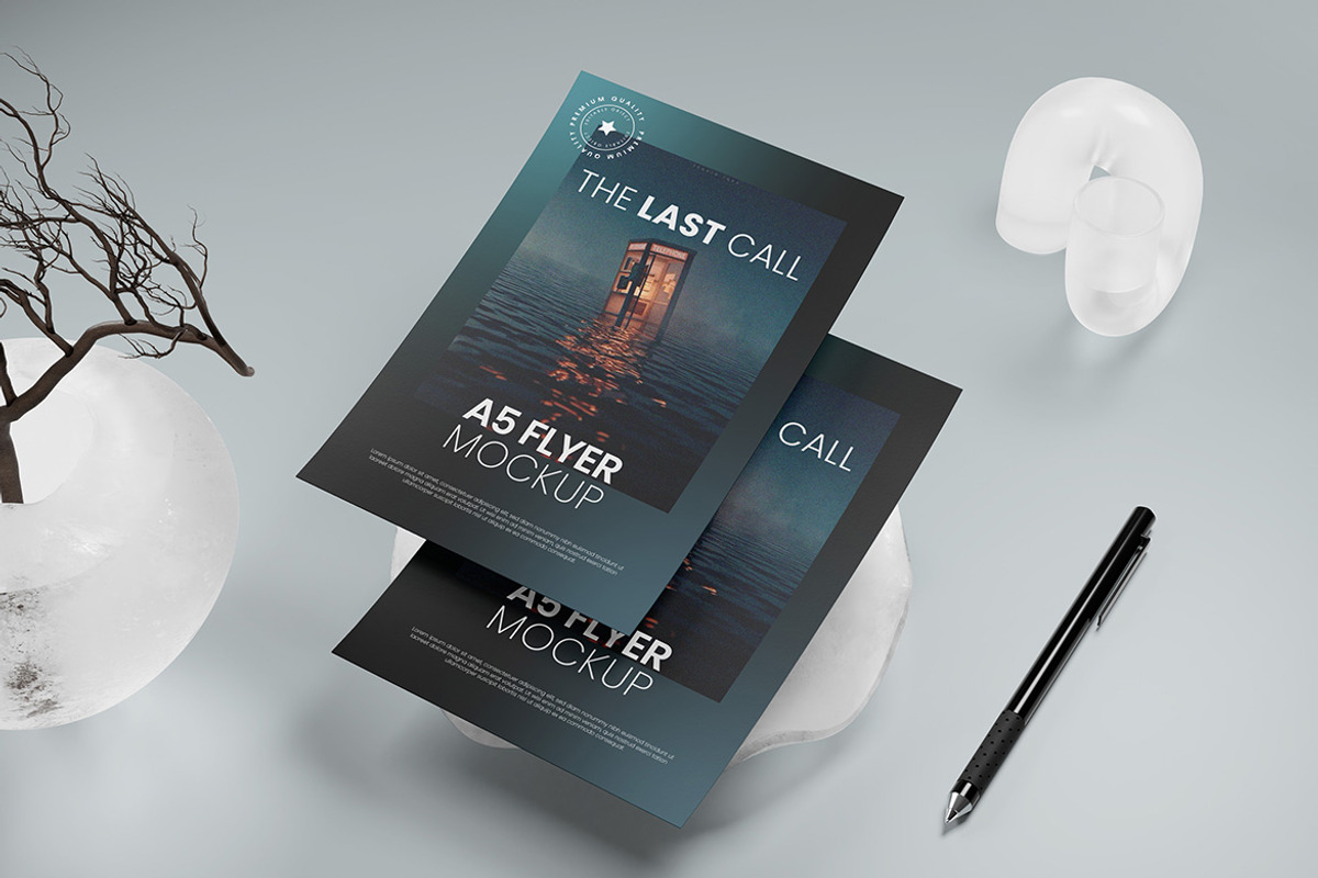 A5 Flyer Mockup, an Advertising Mockup by PrexTheme