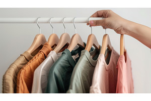 Woman Selecting Shirt from Colorful, a Beauty & Fashion Photo by Lermont51
