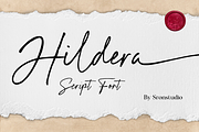 Hildera Script, a Script Font by Sronstudio (Thumbnail 1 of 15)