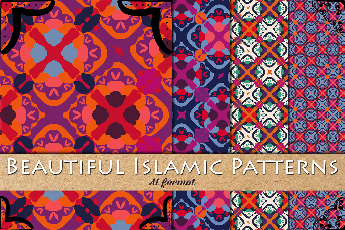 4 Vector Islamic Patterns, a Pattern Graphic by Anny Cecilia Walter (Photo 1 of 3)