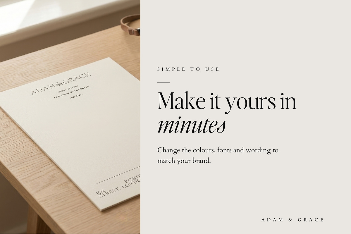Modern Canva Letterhead Template, a Branding & Logo Template by Adam and Grace (Photo 4 of 12)