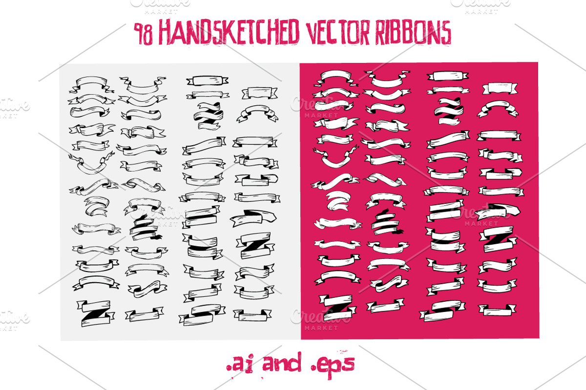 98 Handsketched Ribbons, an Illustration by Layerform Design Co. (Photo 4 of 4)