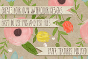 Ultimate Watercolor Floral DIY Pack, a Background Graphic by Irtsya (Thumbnail 2 of 3)