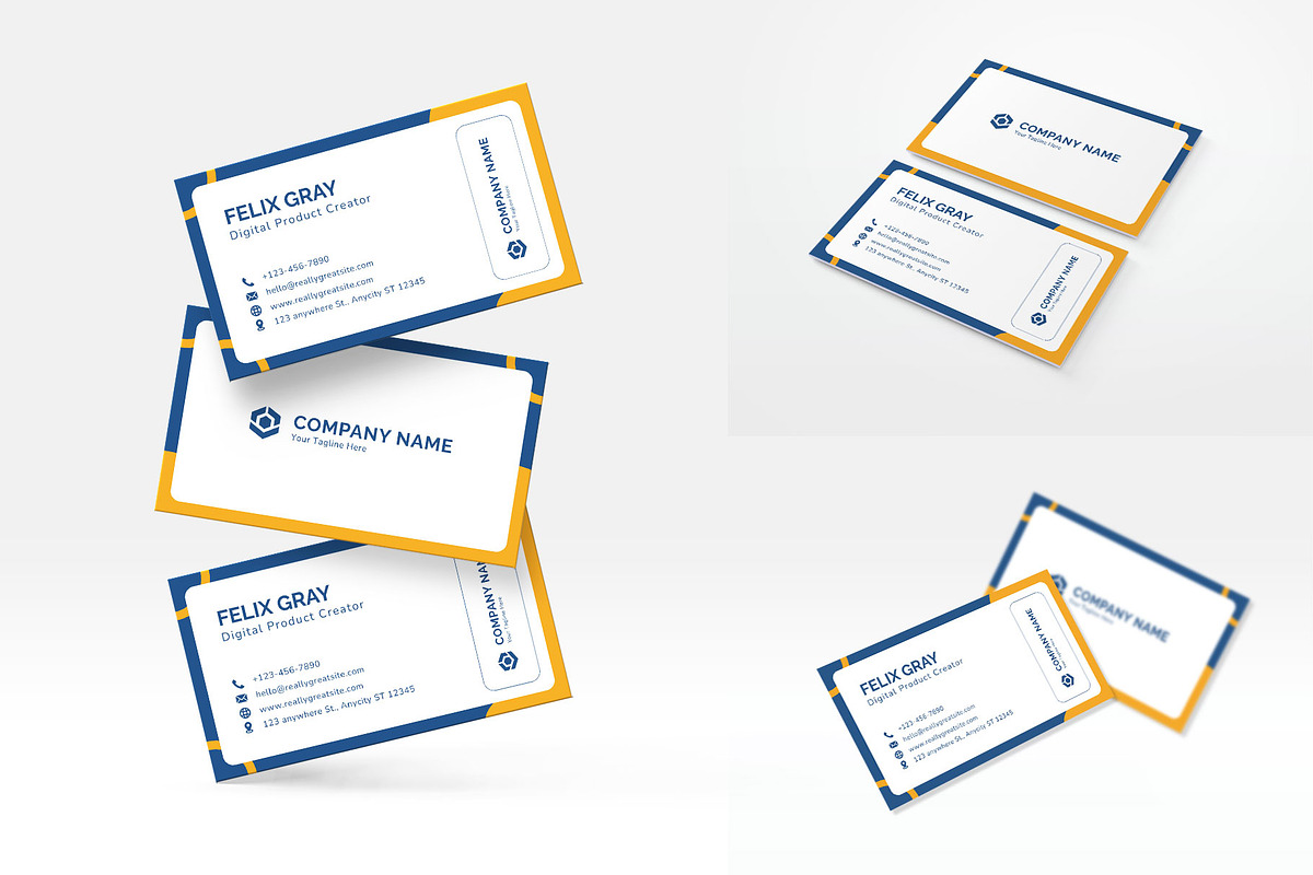 Modern Corporate Business Card, a Business Card Template by Artnivora.Std