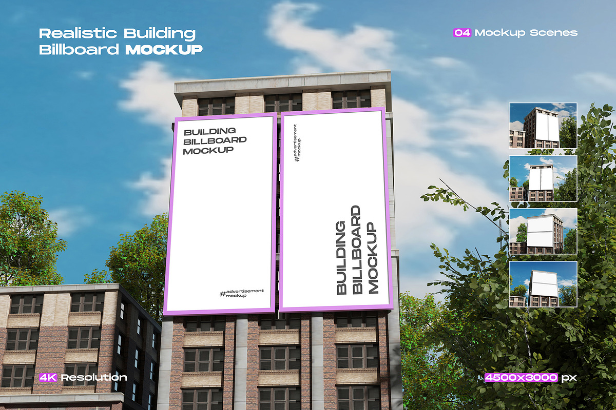 Realistic Building Billboard Mockup, an Advertising Mockup by My Code Std (Photo 1 of 6)