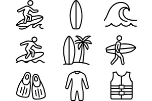 Surfing activities and equipment, a Sport Illustration by ZinetroN