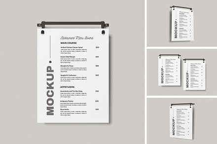 Restaurant Menu Board Mockup