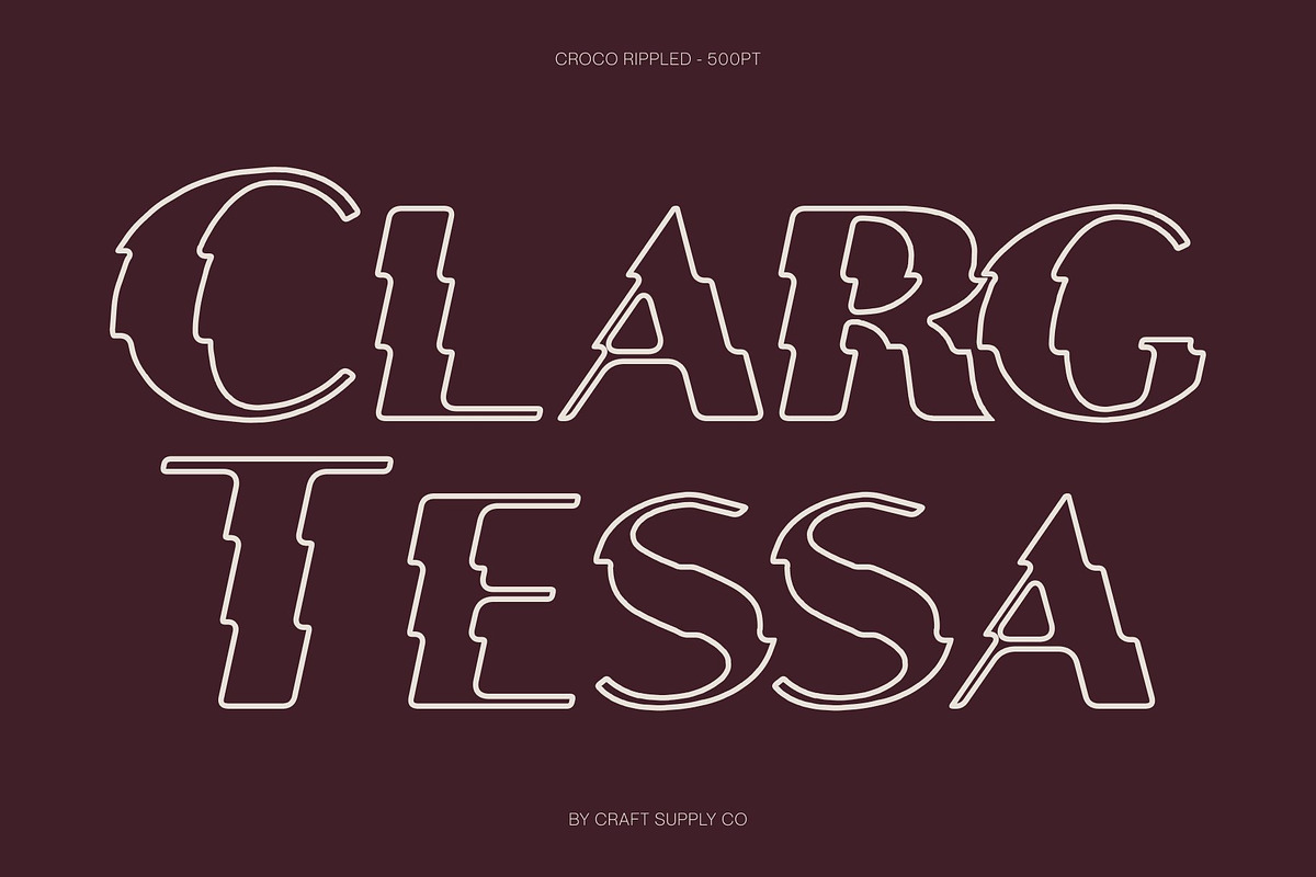 Croco Rippled, a Sans Serif Font by Craft Supply Co. (Photo 2 of 8)