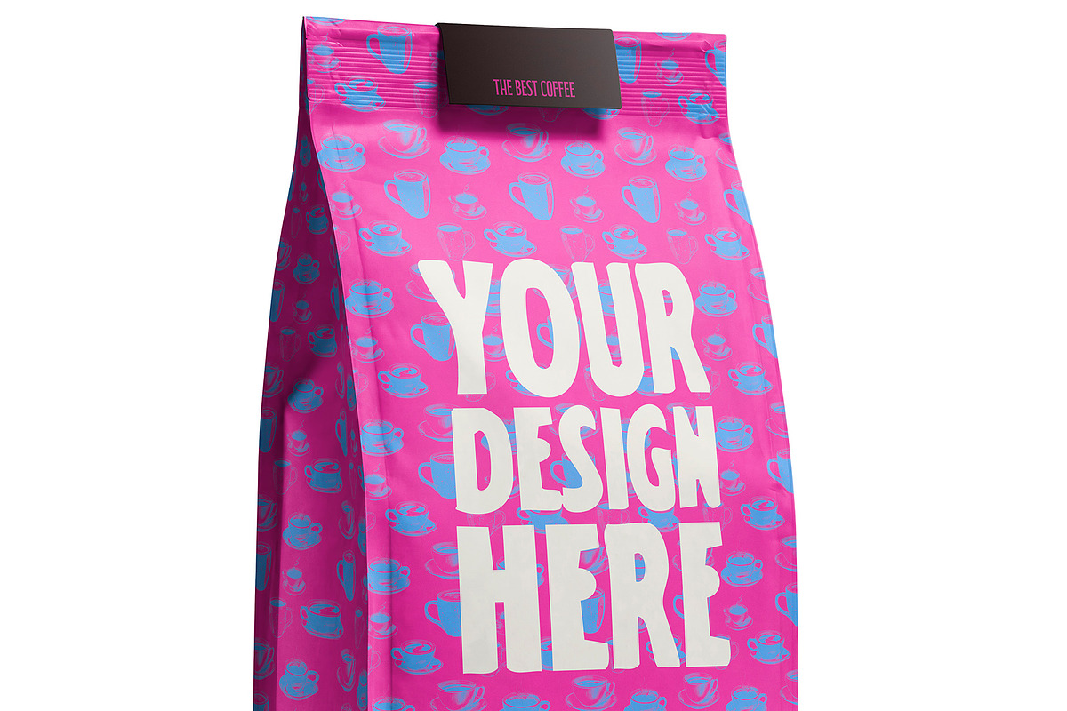 PSD Coffee Bag Packaging Mockup, a Packaging Mockup by LESZ Design (Photo 2 of 3)