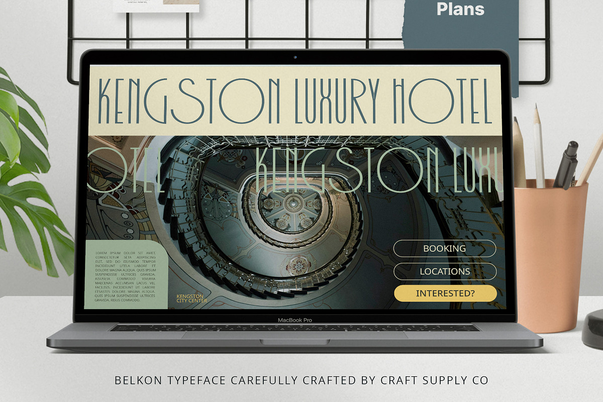 Belkon – Art Deco Font, a Sans Serif Font by Craft Supply Co. (Photo 7 of 8)