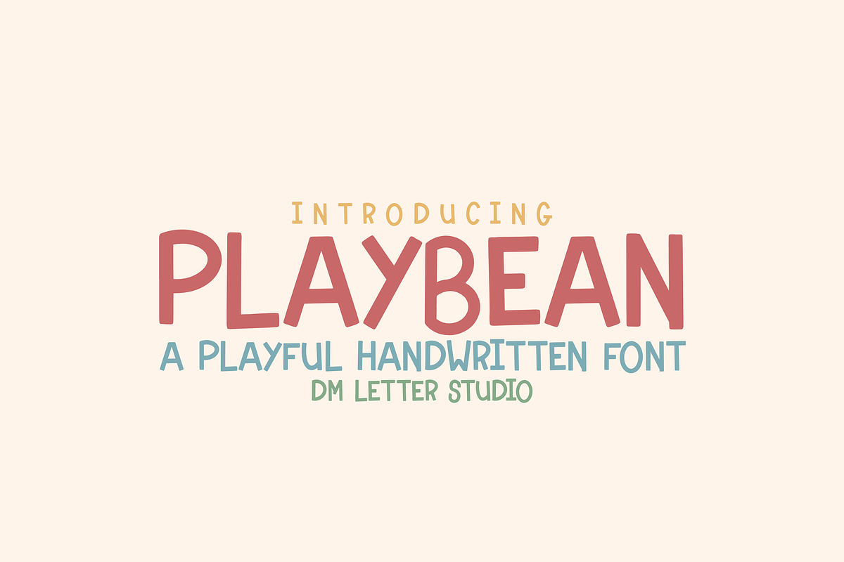 Playbean, a Handwritten Font by Dm Studio (Photo 1 of 10)
