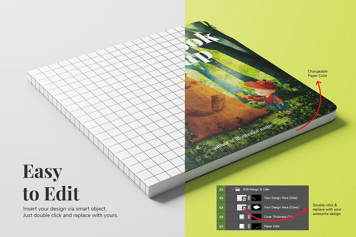 Square Children Book Mockup Set, a Books & Magazine Mockup by Remnand Studio (Photo 4 of 11)