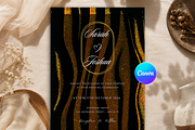 Tiger Stripe Wedding Invitation, an Invitation Template by InvitingStorys (Thumbnail 1 of 11)