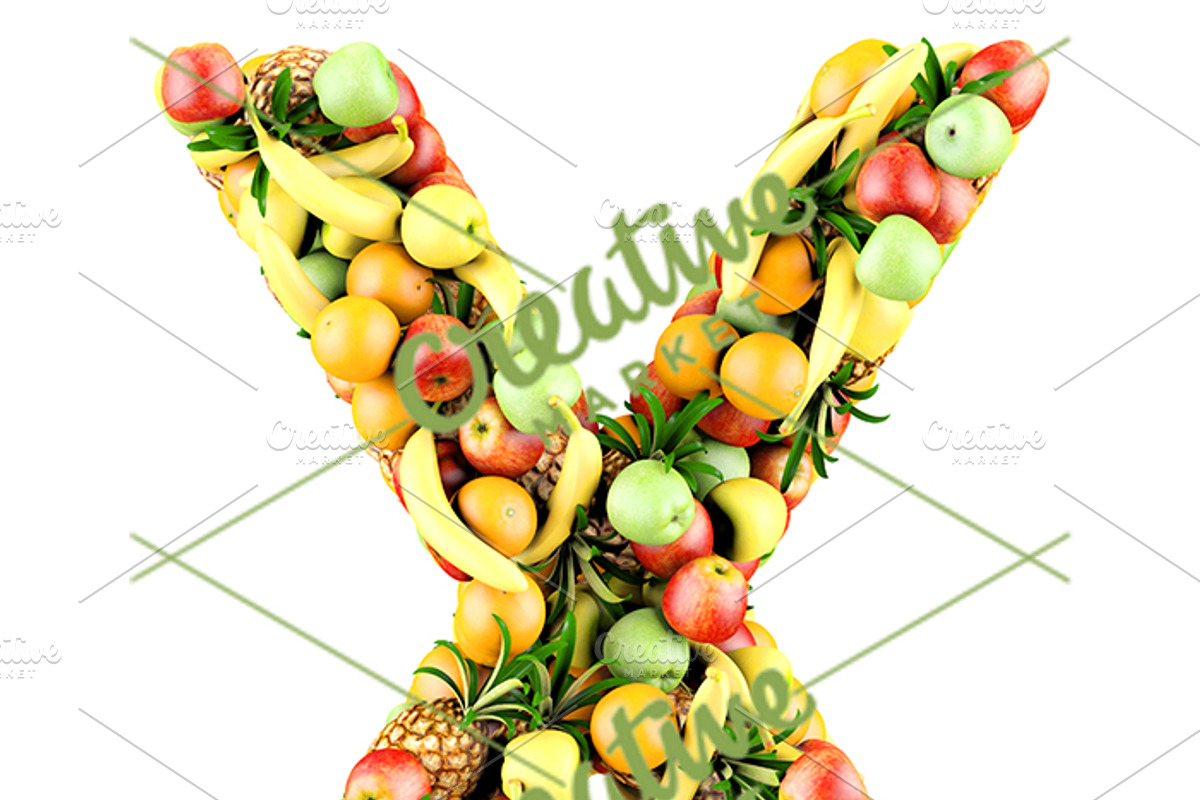 letters and numbers made from fruits preview 2