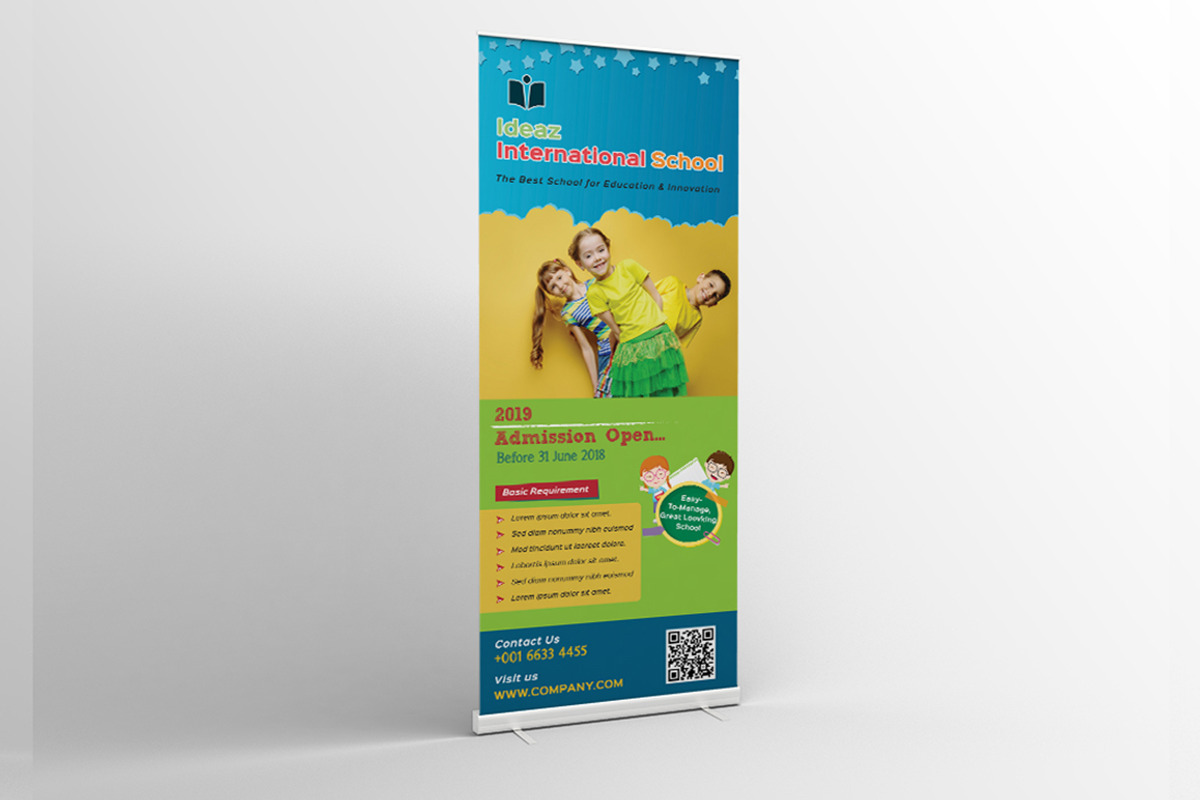 School Education Roll-Up Banner Sign, a Flyer Template by ideaz_sabbir (Photo 5 of 9)