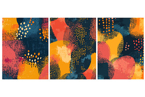 Abstract paint stains posters, an Illustration by Stock-Smart-Start