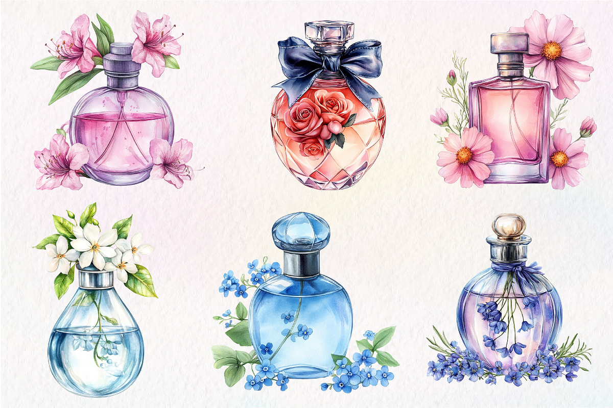 Perfume Scents with Flowers Clipart, an Illustration by Dream Creation (Photo 2 of 7)
