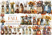 Fall Masons Jars Clipart, an Illustration by Designworld (Thumbnail 1 of 5)
