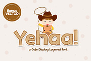 Yehaa! Layered Font, a Font by khurasan (Thumbnail 1 of 7)