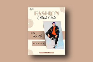 Modern Fashion Flash Sale Poster, a Flyer Template by Salman Shop