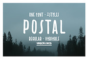 POSTAL, a Handwritten Font by byRosa (Thumbnail 1 of 5)