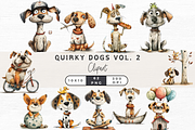 Quirky Dog Clipart Vol 2, an Object Graphic by EllyandLima (Thumbnail 1 of 8)
