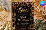 Leopard Print Birthday Invitation, an Invitation Template by InvitingStorys (Thumbnail 1 of 11)