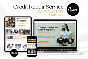 Credit Repair Canva Website Template