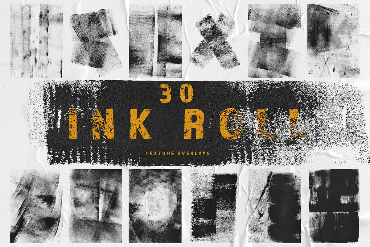 30 Ink Roll Overlay Paint Texture, a Texture Graphic by smishura (Photo 1 of 10)