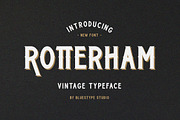 ROTTERHAM - VINTAGE FONT, a Sans Serif Font by Bluestype Studio (Thumbnail 1 of 7)