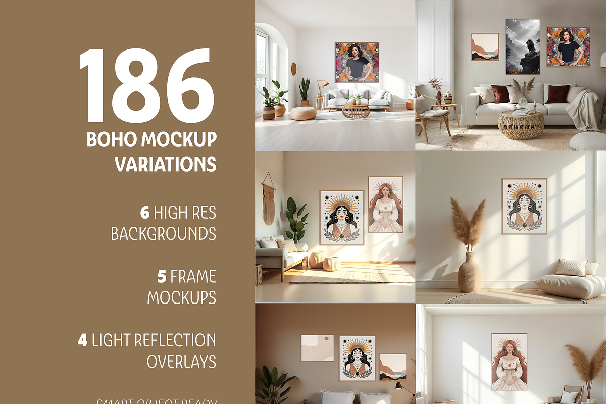 186 Boho Mockup variations, an Advertising Mockup by Redmixx Design (Photo 1 of 8)