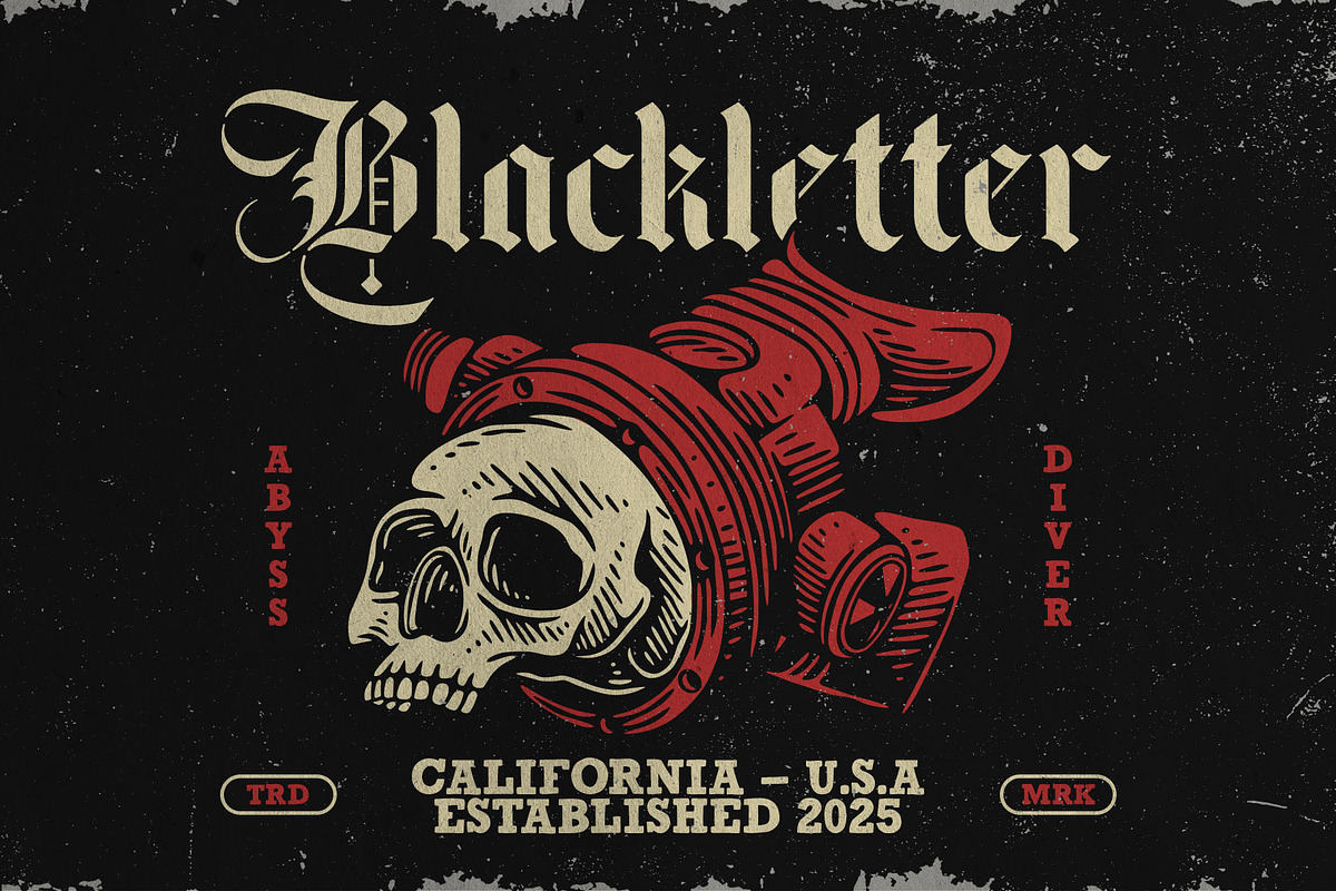 Black Face Typeface, a Blackletter Font by alit design (Photo 6 of 17)