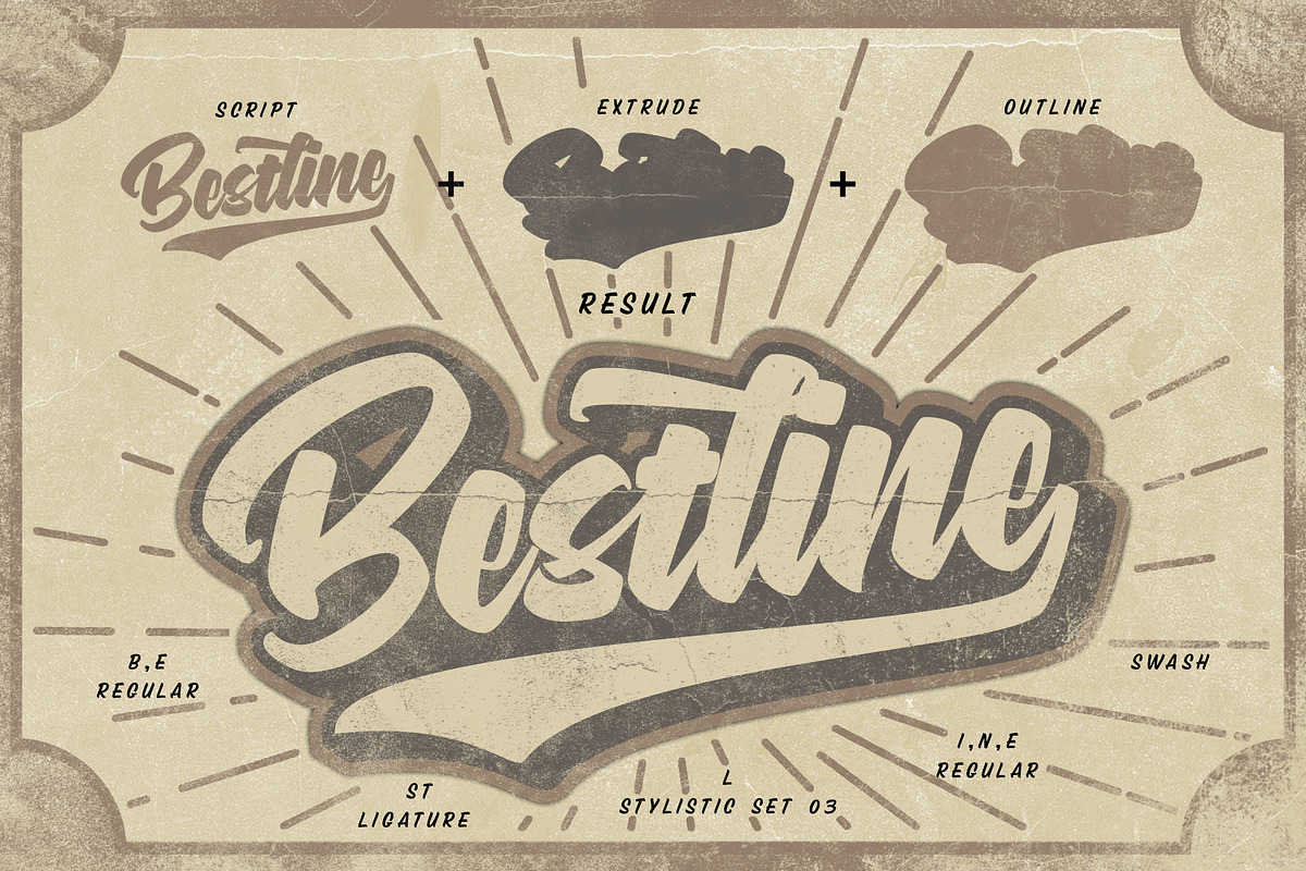 ASTERIK || Layered Bold Script preview 4