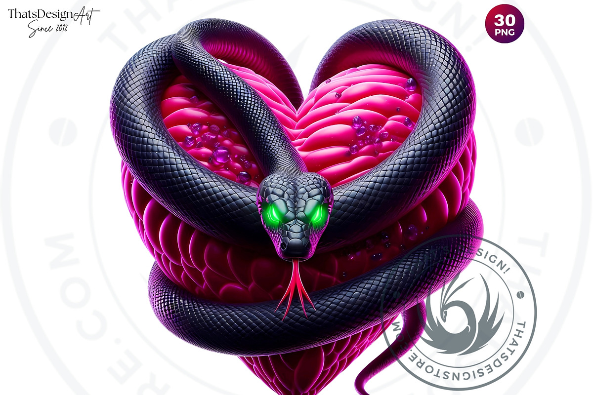 Dark Valentine Hearts clipart Set, a Seasonal Illustration by ThatsDesignArt (Photo 9 of 10)
