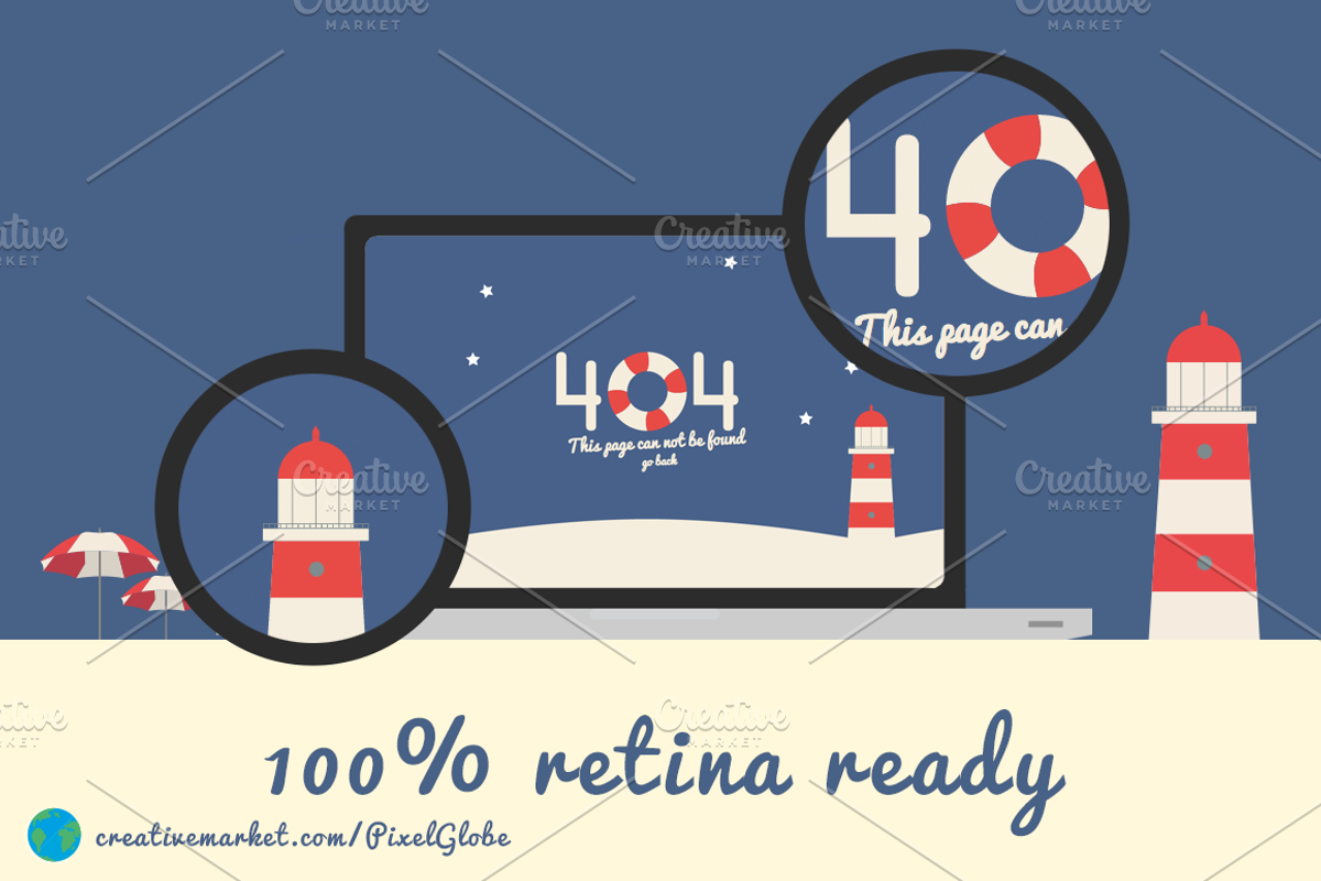 404 error - Beach - HTML template, a HTML Template by PixelGlobe (Photo 3 of 5)