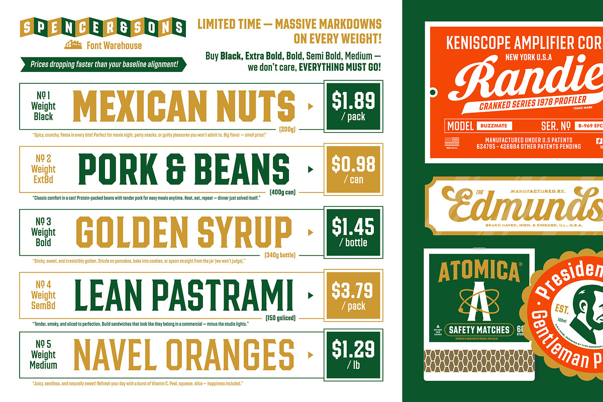 Phidias Font Collection, a Script Font by Spencer & Sons Co. (Photo 4 of 21)