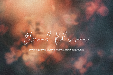 Blurry Floral Textured Backgrounds, a Background Graphic by Kat Anti