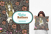 Retro Roller Skates Doodle Patterns, a Pattern Graphic by Sketchbook Designs (Thumbnail 5 of 10)