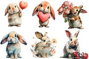 Valentines Bunny Clipart, an Illustration by Designworld (Thumbnail 2 of 4)