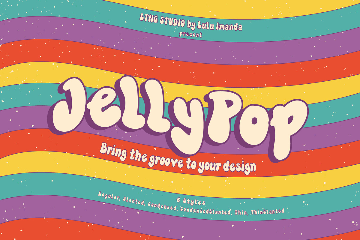 JellyPop Retro Groovy, a Blackletter Font by LTNG STUDIO (Photo 1 of 9)