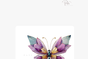 10 Butterfly Clipart PNG, an Animal Illustration by Pati Charm Studio (Thumbnail 6 of 8)