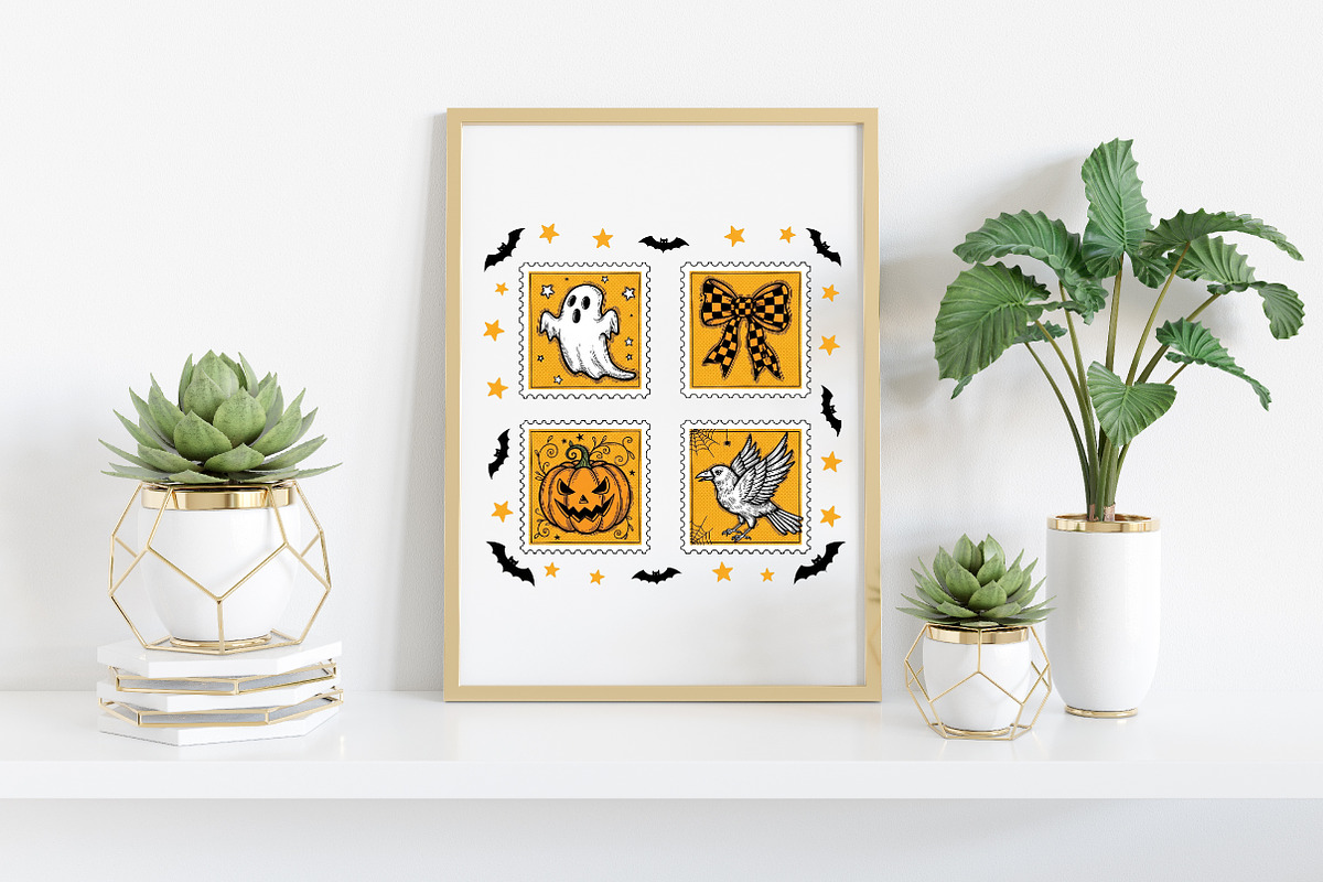 Halloween Postage Stamp PNG, an Illustration by Craft Nest (Photo 4 of 6)
