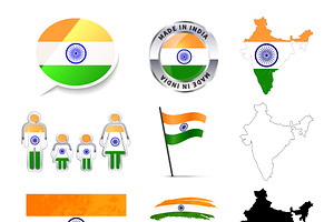 Set Of India Infographics Elements