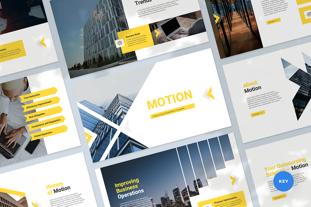 Outsourcing Apple Keynote Template, a Presentation Template by Flat Icons (Photo 1 of 4)